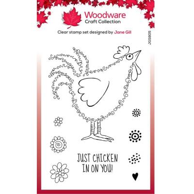 Creative Expressions Woodware Clear Stamps - Singles Fuzzie Friends - Clara The Chicken