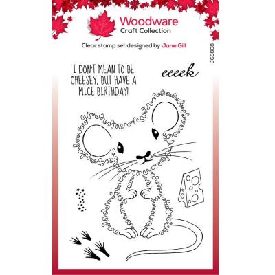 Creative Expressions Woodware Clear Stamps - Singles Fuzzie Friends - Maisie The Mouse