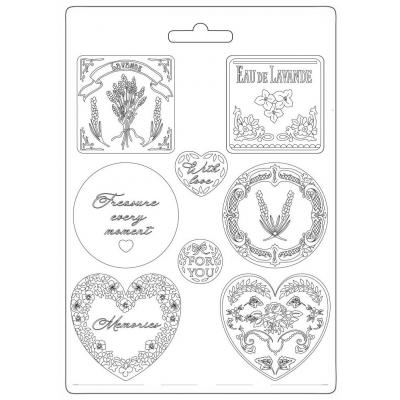 Stamperia Provence Soft Mould - Plates And Hearts