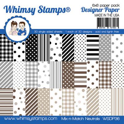 Whimsy Stamps Deb Davis Designpapier - Mix N Match Neutrals