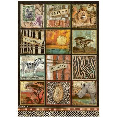 Stamperia Savana Rice Paper - Square