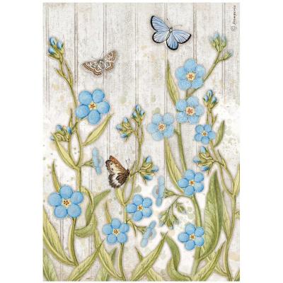Stamperia Romantic Garden House Rice Paper - Flowers And Butterfly