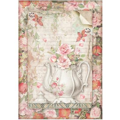 Stamperia Casa Granada Rice Paper - Teapot With Flowers