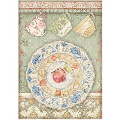 Stamperia Casa Granada Rice Paper - Plate And Cups