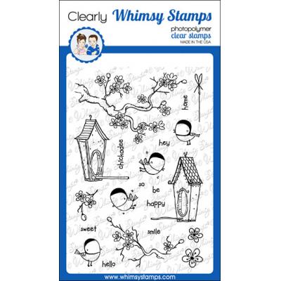 Whimsy Stamps Deb Davis Clear Stamps - Hey Chickadee