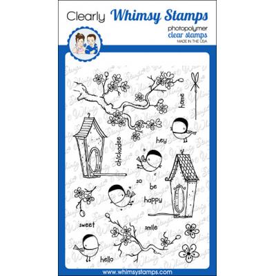 Whimsy Stamps Deb Davis Clear Stamps - Hey Chickadee