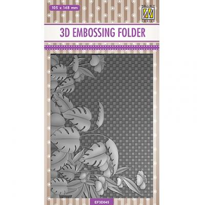 Nellies Choice 3D Embossingfolder - Flowers Monstera Deliciosa