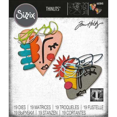 Sizzix Thinlits Die Set - Abstract Faces