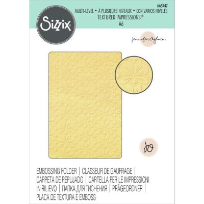 Sizzix By Jennifer Ogborn Textured Fades Embossing Folder - Flower Power