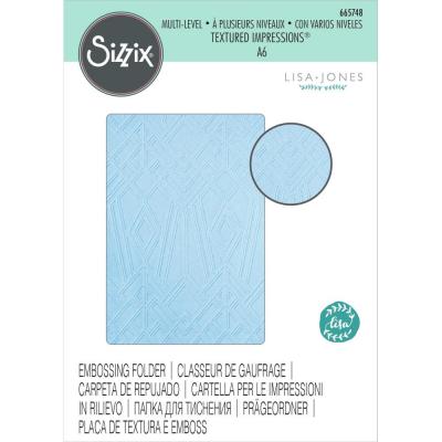 Sizzix By Lisa Jones Textured Fades Embossing Folder - Geo Diamonds