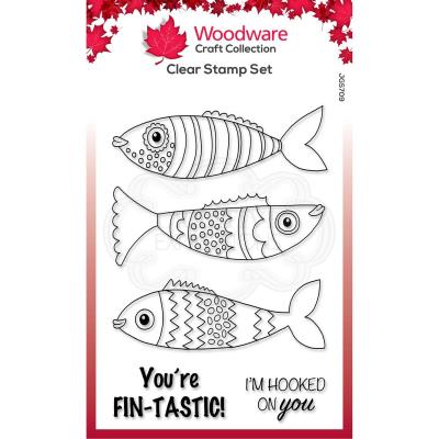 Creative Expressions Woodware Clear Stamps - Swimming Fish