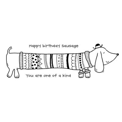 Creative Expressions Woodware Clear Stamps - Sausage Dog