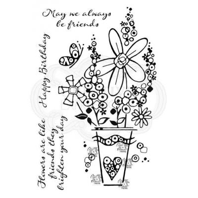 Creative Expressions Woodware Clear Stamps - Millefiori Vase