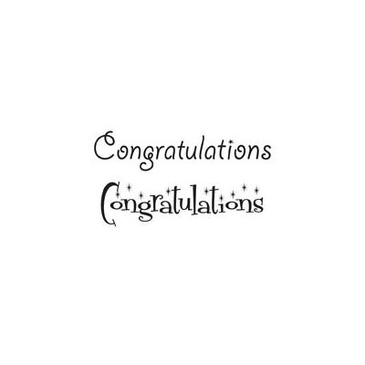 Creative Expressions Woodware Clear Stamps - Congratulations