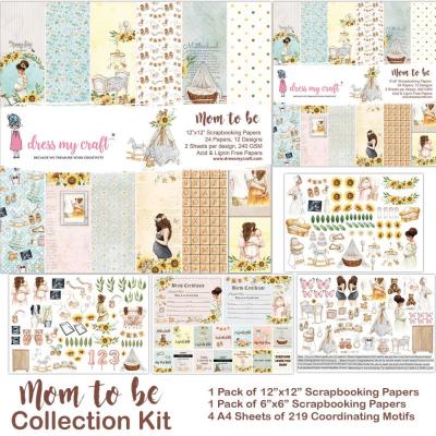 Dress My Craft Mom To Be Designpapiere - Collection Kit