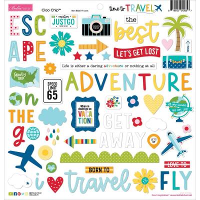 Bella Blvd Time To Travel Sticker - Chipboard Stickers