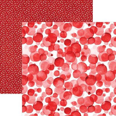 Paper House Watercolor Polka Dots Desingpapier - Red