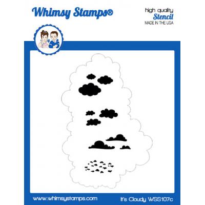 Whimsy Stamps Deb Davis Stencil - It's Cloudy
