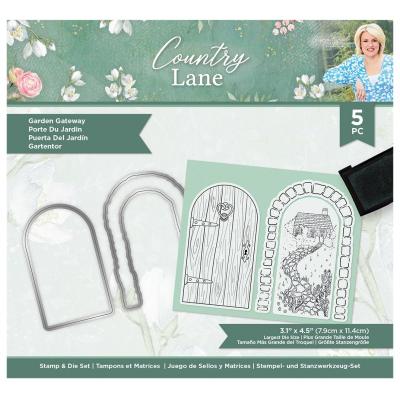 Crafter's Companion Country Lane Stamps & Dies - Garden Gateway