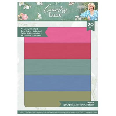 Crafter's Companion Country Lane - Luxury Linen Cardstock Pack