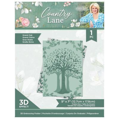 Crafter's Companion Country Lane 3D Embossing Folder - Grand Oak