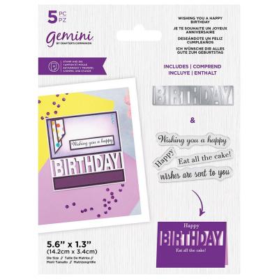 Gemini Stamps & Die - Wishing You A Happy Birthday
