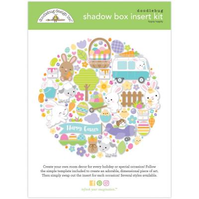 Doodlebug Hippity Hoppity - Shadowbox Insert Kit