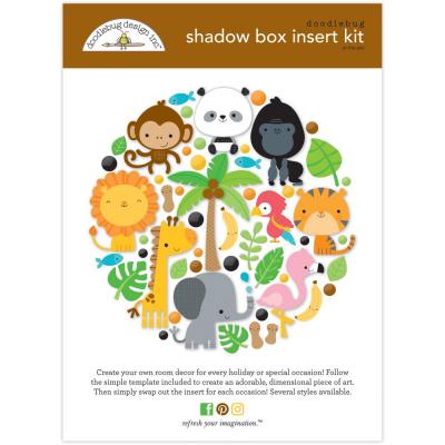 Doodlebug At The Zoo - Shadowbox Insert Kit