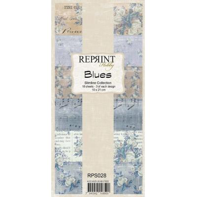 Reprint Blues Designpapier - Paper Pack