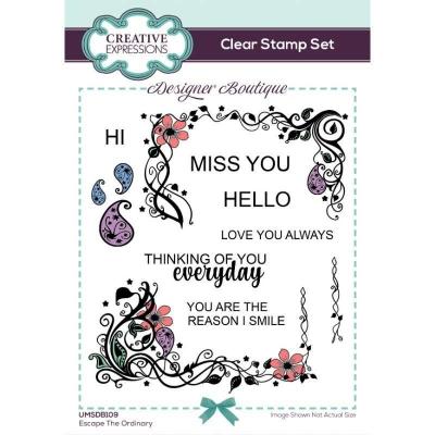 Creative Expressions Designer Boutique Clear Stamps - Escape The Ordinar