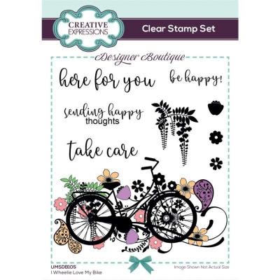 Creative Expressions Designer Boutique Clear Stamps - I Wheelie Love My Bike