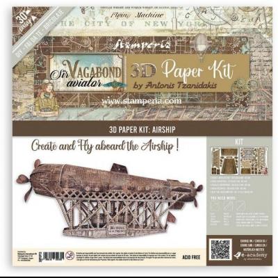 Stamperia Sir Vagabond Aviator Designpapiere - 3D Paper Kit