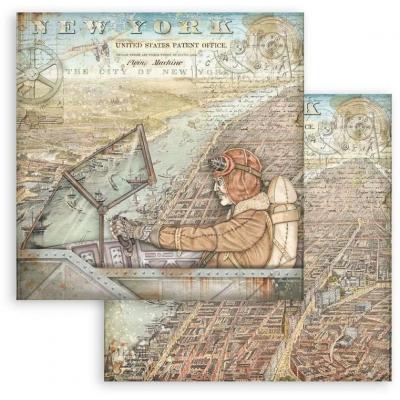 Stamperia Sir Vagabond Aviator Designpapier - New York