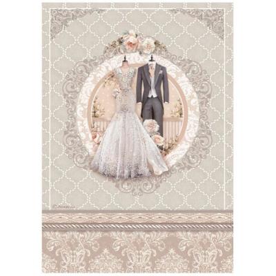 Stamperia You And Me Rice Paper - Wedding Dress - Reispapier