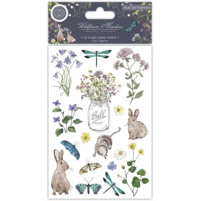 Craft Consortium Wildflower Meadow Sticker - Rub-On Transfers