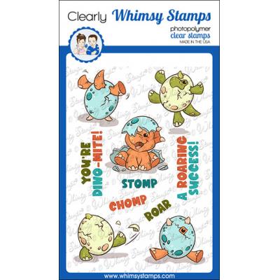 Whimsy Stamps Krista Heij-Barber Clear Stamps - Roar, Stomp, And Chomp