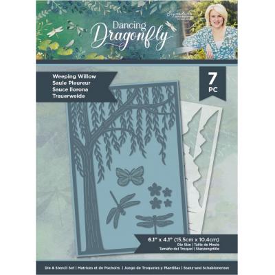 Crafter's Companion Dancing Dragonflies Metal Dies - Weeping Willow