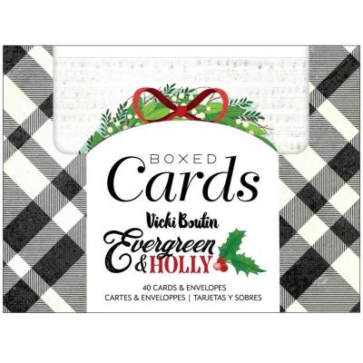 American Craft Vicki Boutin Evergreen & Holly Cards - Boxed Cards