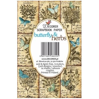 Decorer Butterfly & Herbs Designpapiere - Paper Pack