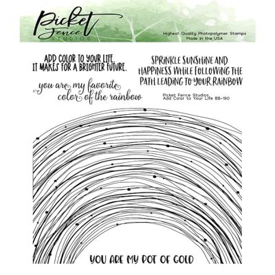 Picket Fence Studios Clear Stamp - Add Color To Your Life