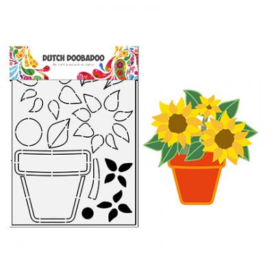 Dutch DooBaDoo Dutch Card Art - Blumen im Topf