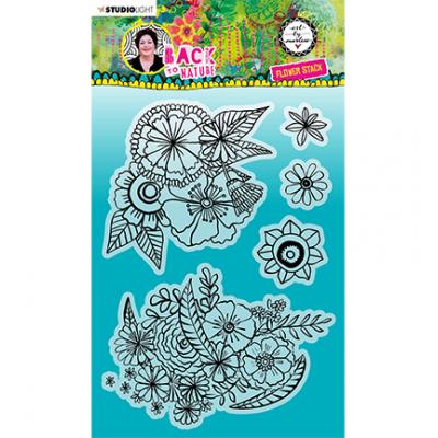 StudioLight Back To Nature Nr.146 Clear Stamps - Flower Stack