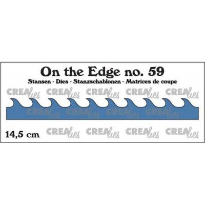 Crealies On The Edge Nr.59 Stanzschablonen - Wellen spitz