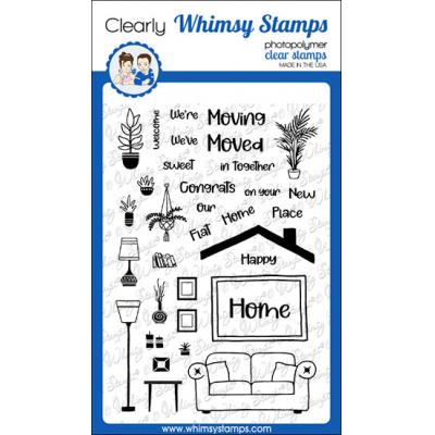 Whimsy Stamps Deb Davis Clear Stamps - Moving In Clear