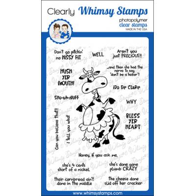 Whimsy Stamps Deb Davis Clear Stamps - Southern Cow Bell