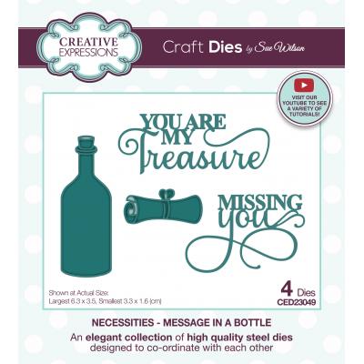 Creative Expressions By Sue Wilson Craft Dies - Message In A Bottle