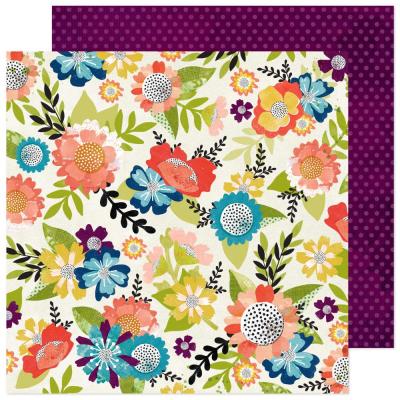 American Crafts Vicki Boutin Print Shop Designpapier - Flourish