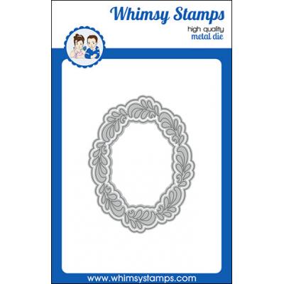 Whimsy Stamps Deb Davis and Denise Lynn Die Set - Flourish Oval