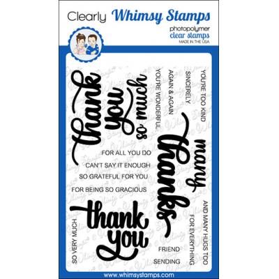 Whimsy Stamps Deb Davis Clear Stamps - Many Thanks