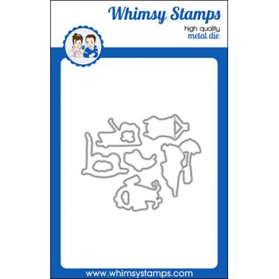 Whimsy Stamps Deb Davis Outlines Die - Beach Frogs